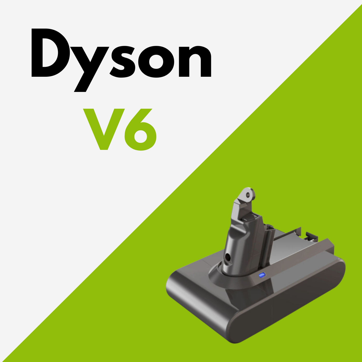 Batterie pour Dyson V6, 6000mAh 21,6V Compatible avec DC59 DC58 DC58 DC61  DC62 DC72 DC74 Aspirateur à Main Batterie de Remplacement avec 1 Remplace
